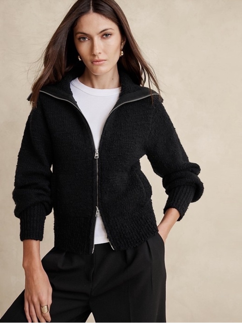 Knobby wool sweater